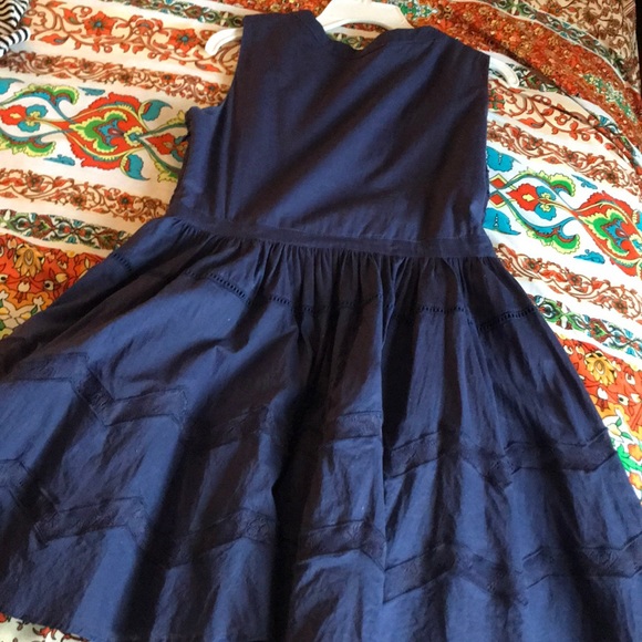 navy short dress, size zipper with false buttons - Picture 5 of 5